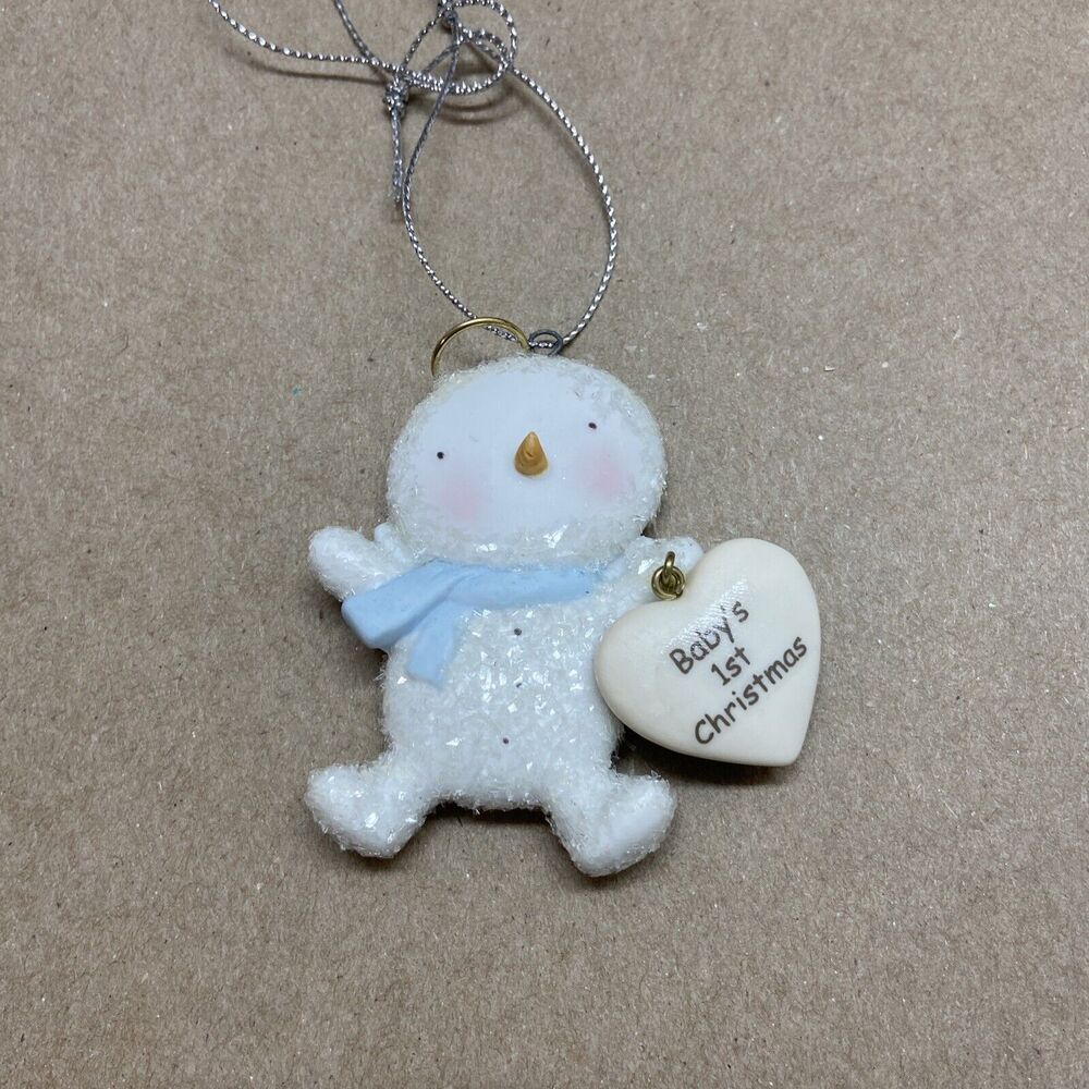 Babys 1st Christmas Porcelain Ornament Baby by Midwest-CBK Baby Boy Blue - Picture 3 of 5
